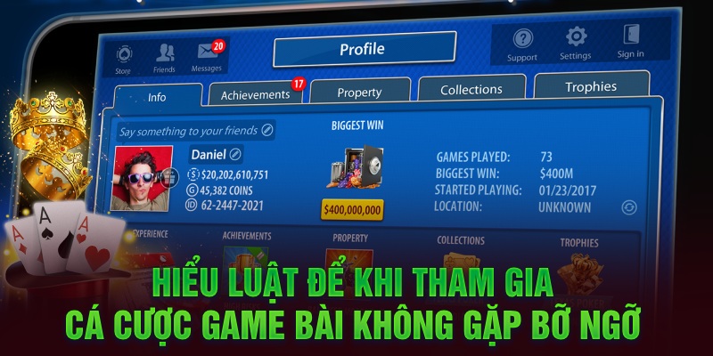 Hiểu luật để khi tham gia cá cược game bài không gặp bỡ ngỡ